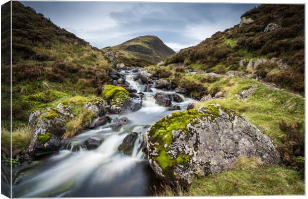 Outflow from Loch Skeen on Tail Burn above The Gre Canvas Print by George Robertson