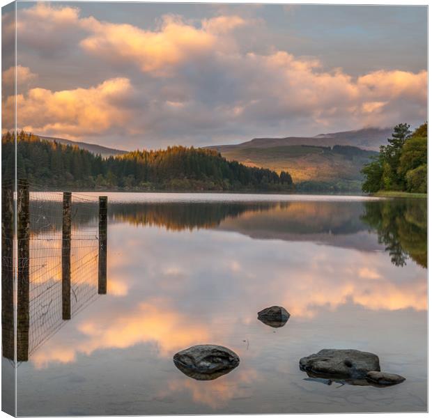 Loch Ard reflections Canvas Print by George Robertson