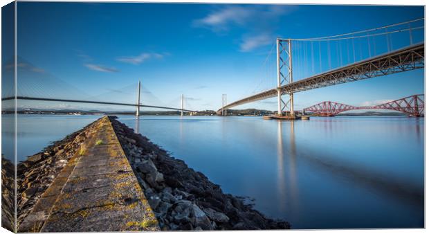 The Bridges over the Forth Canvas Print by George Robertson