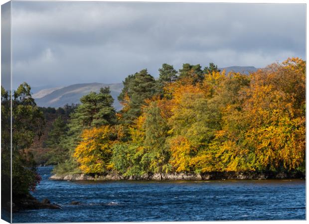 Autumn day at Loch Katrine Canvas Print by George Robertson