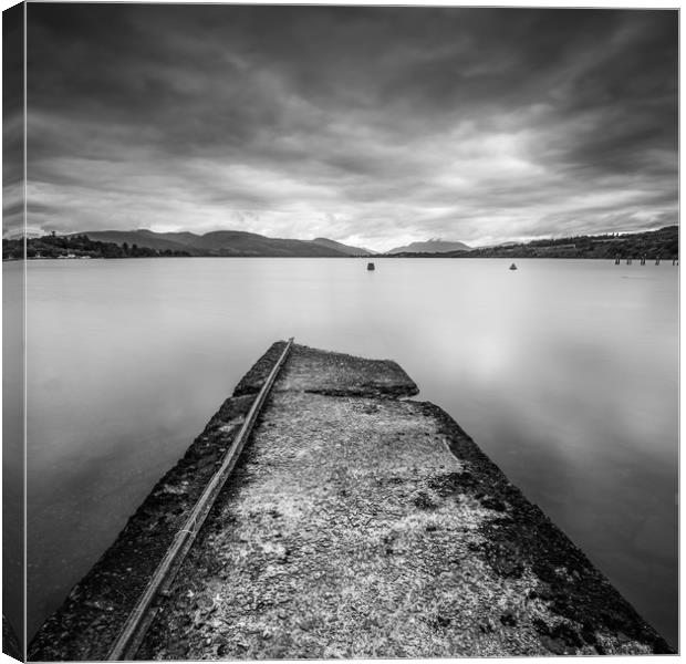 Old Jetty on Loch Lomond Canvas Print by George Robertson