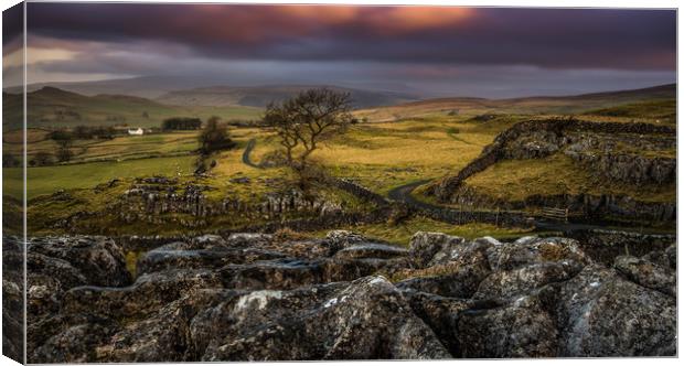 Winskill stones in Yorkshire Dales National Park Canvas Print by George Robertson