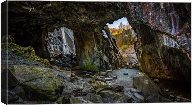 The old slate mines Canvas Print by George Robertson