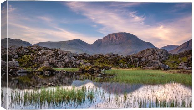 Reflections of Great Gable at Sunrise Canvas Print by George Robertson