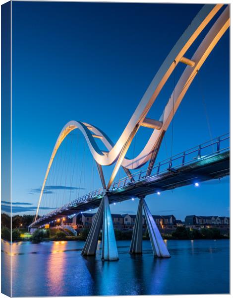 Sunset at Infinity Bridge on the River Tees. Stock Canvas Print by George Robertson