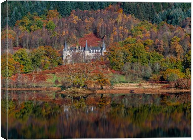Autumn reflections on Loch Achray Canvas Print by George Robertson