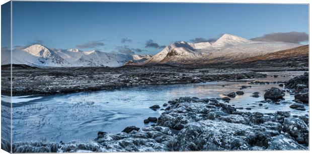 First light on the Black Mount on Rannoch Moor  Canvas Print by George Robertson