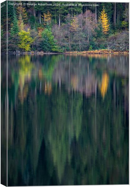 Autumn reflections on Loch Chon Canvas Print by George Robertson