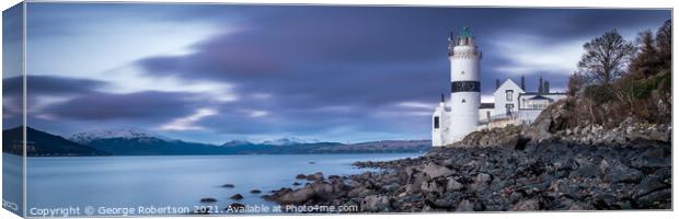 Cloch Lighthouse, Gourock Canvas Print by George Robertson