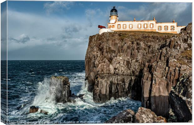Neist Point Lighthouse, Skye Canvas Print by George Robertson