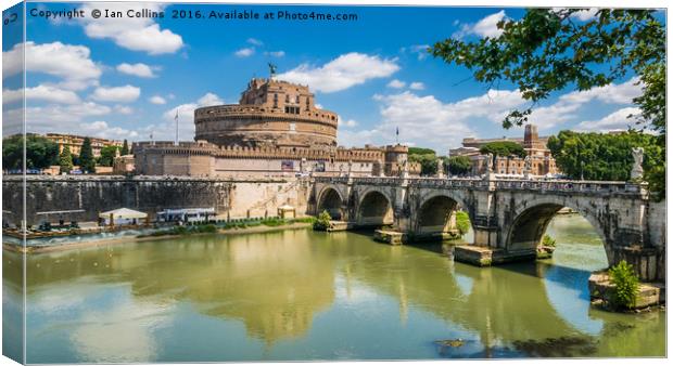 Castel Sant'Angelo in the Summer Sun Canvas Print by Ian Collins