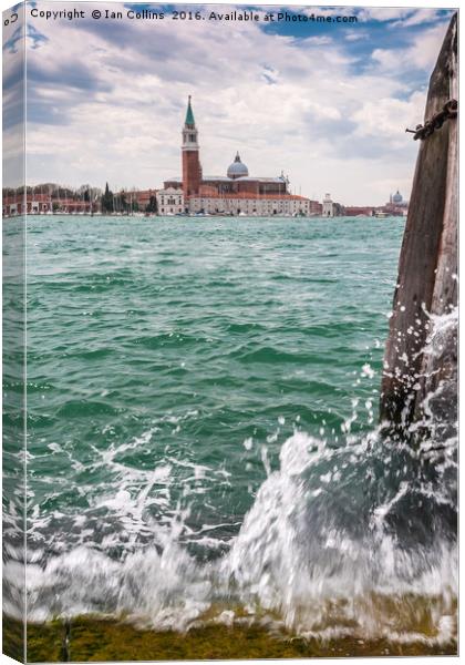 Across the Lagoon to San Giorgio Maggiore, Venice Canvas Print by Ian Collins