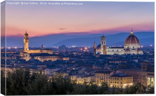 The Duomo and Palazzo Vecchio, Florence Canvas Print by Ian Collins