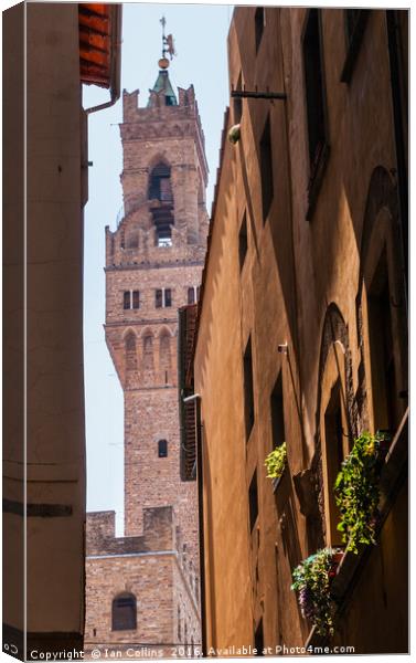 A Glimpse of the Palazzo Vecchio Canvas Print by Ian Collins