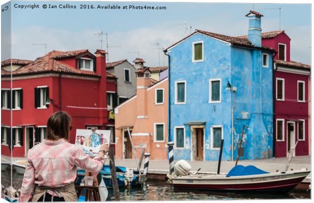 A Picture of Burano Canvas Print by Ian Collins