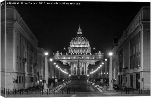 The Avenue to St Peter's, Rome Canvas Print by Ian Collins