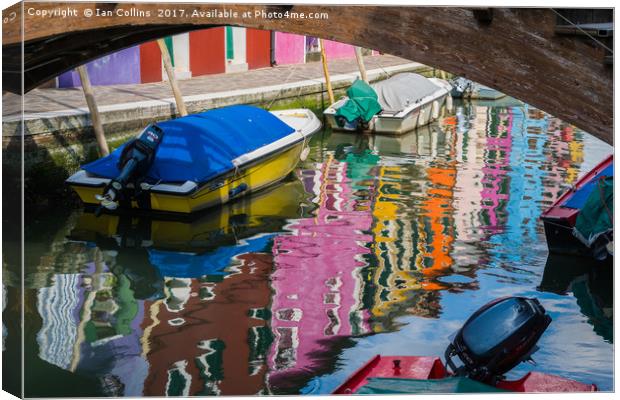 The Colours of Burano, Venice Canvas Print by Ian Collins