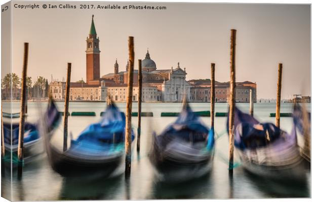 Gondolas and Beyond, Venice Canvas Print by Ian Collins