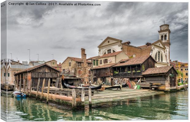 Squero San Trovaso, Venice Canvas Print by Ian Collins