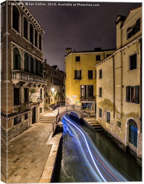 Late Night Traffic, Venice Canvas Print by Ian Collins