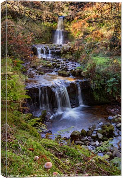 Blaen y Glyn Waterfall, Brecon Beacons National Park Canvas Print by Dan Santillo