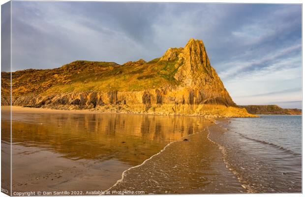 Great Tor and Tor Bay, Gower, Wales Canvas Print by Dan Santillo