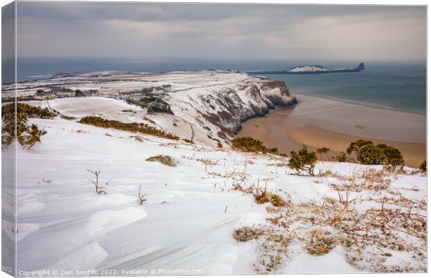 Worms Head, Rhossili Bay, Gower Canvas Print by Dan Santillo