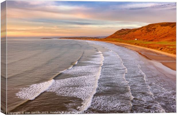 Rhossili Bay, Gower Canvas Print by Dan Santillo