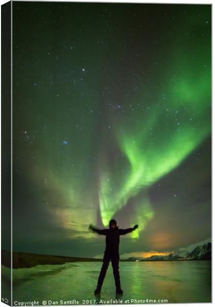 Aurora Borealis in Snæfellsnes, Iceland Canvas Print by Dan Santillo