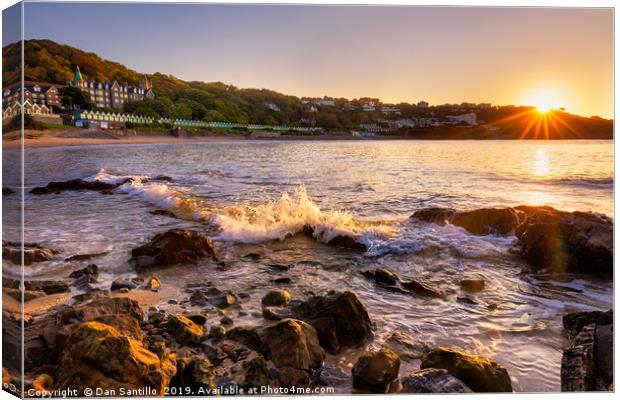 Langland Bay, Gower Canvas Print by Dan Santillo