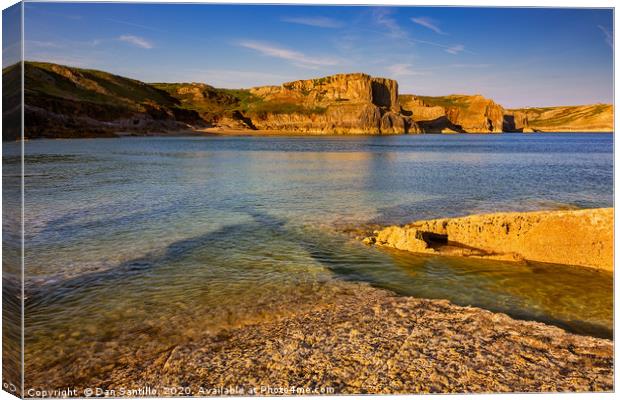 Fall Bay from Tears Point, Gower Canvas Print by Dan Santillo
