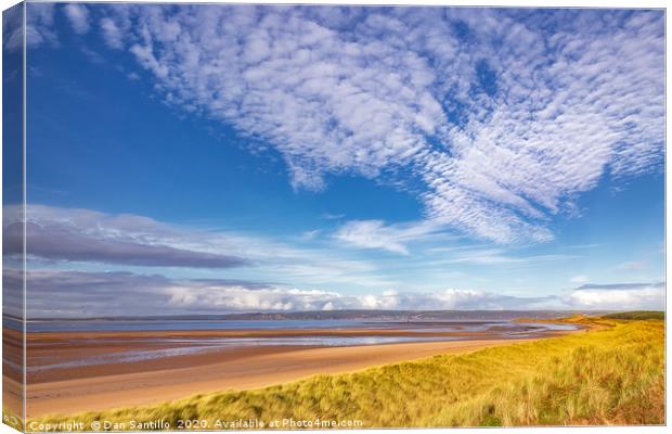 Whiteford Sands, Gower Canvas Print by Dan Santillo