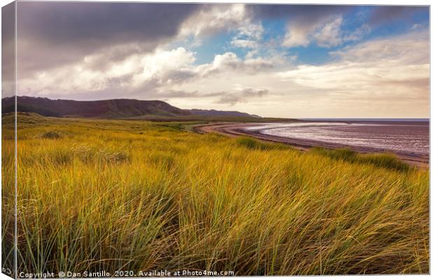 Whiteford Sands, Gower Canvas Print by Dan Santillo