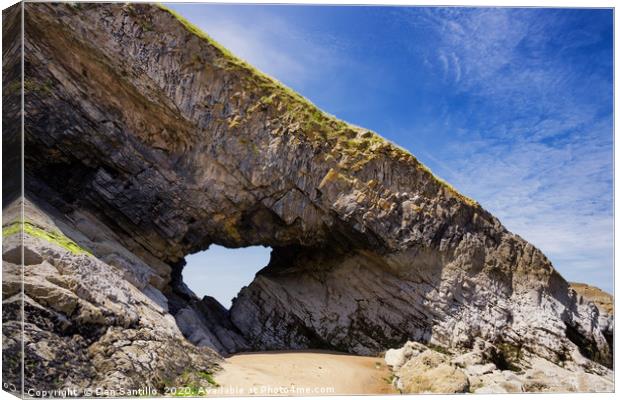 Three Chimneys Arch, Bluepool Corner Canvas Print by Dan Santillo