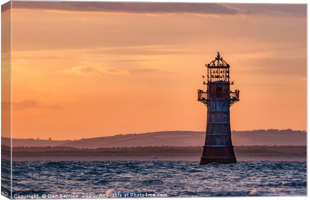 Whiteford Lighthouse, Gower, Wales Canvas Print by Dan Santillo