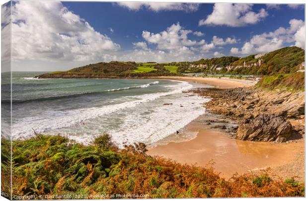 Langland Bay and Rotherslade Bay, Gower Canvas Print by Dan Santillo