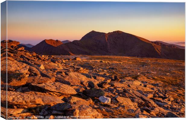 Snowdon from Glyder Fawr Canvas Print by Dan Santillo