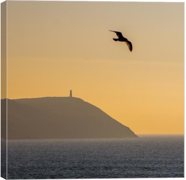 Cornish Headland Sunset Canvas Print by Jon Rendle