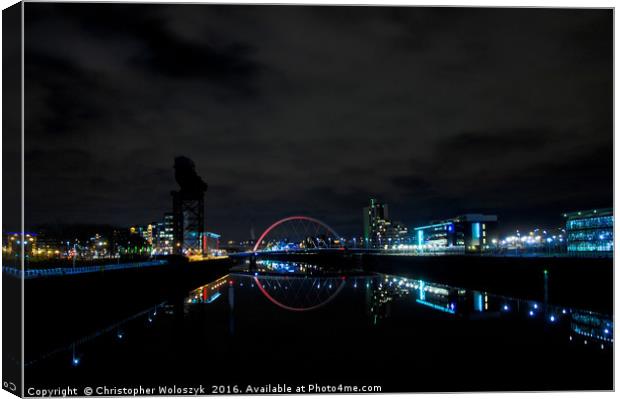 Glasgow's Reflection Canvas Print by Christopher Woloszyk