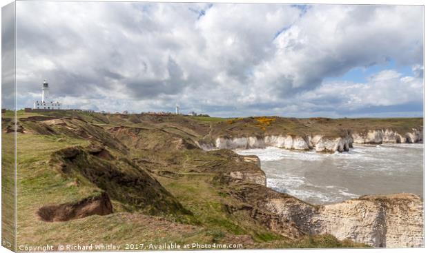 Flamborough Head Canvas Print by Richard Whitley