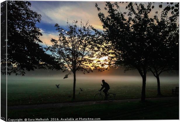 Morning Commute Canvas Print by Sara Melhuish