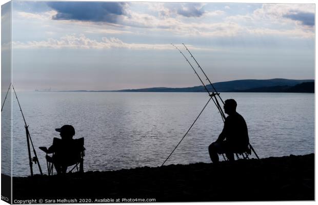 Fishing at night Canvas Print by Sara Melhuish