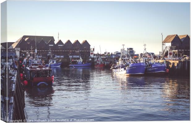 Whitstable harbour Canvas Print by Sara Melhuish