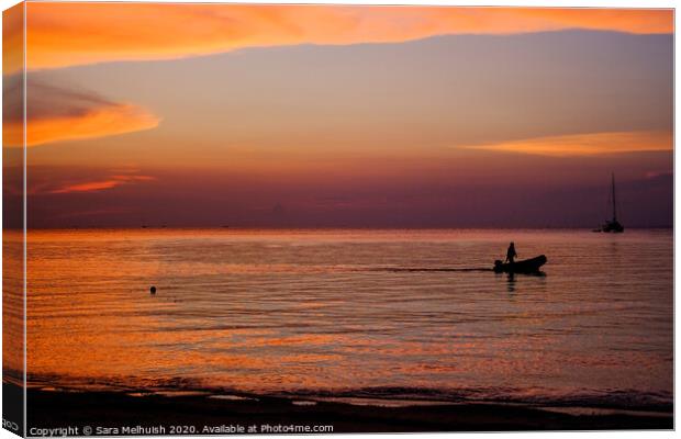 Thai sunset Canvas Print by Sara Melhuish