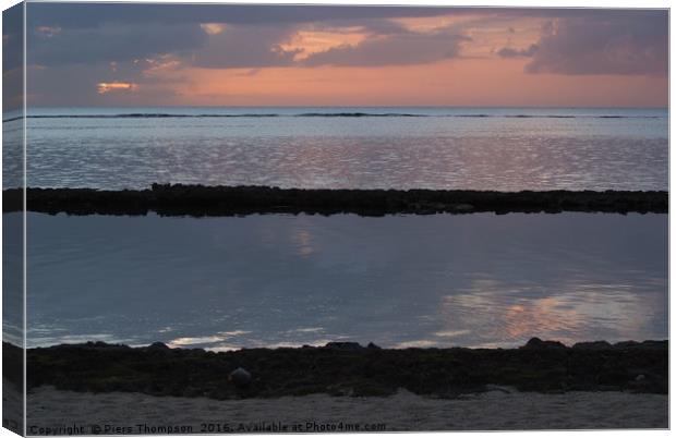 Mauritius Sunset Canvas Print by Piers Thompson