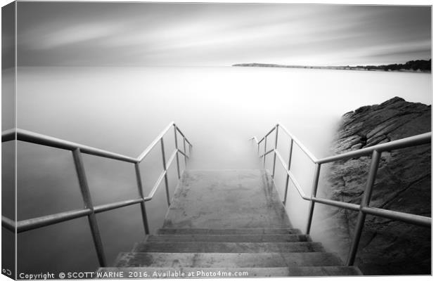 THE STEPS AT BARRY ISLAND Canvas Print by SCOTT WARNE