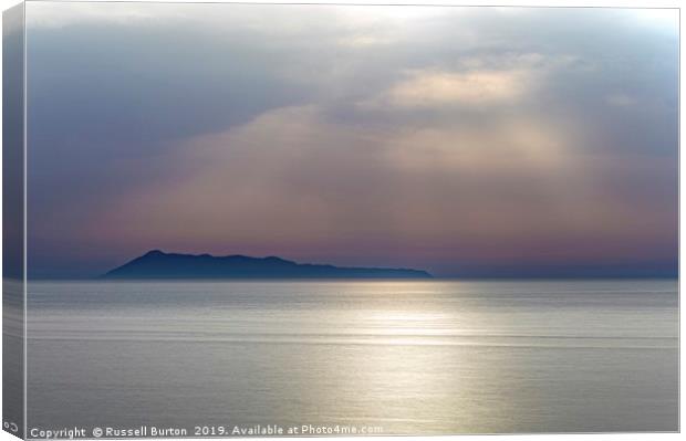 Logas beach sunset Canvas Print by Russell Burton