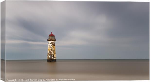 Talacre lighthouse Canvas Print by Russell Burton