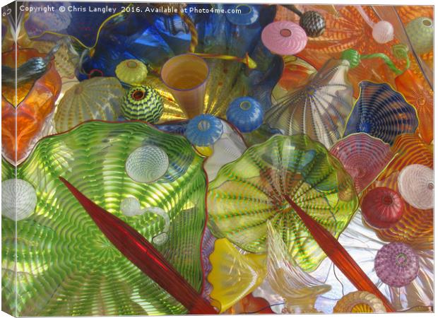 Art Glass - Underwater 1 Canvas Print by Chris Langley
