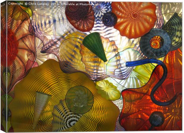 Art Glass - Underwater 9 Canvas Print by Chris Langley
